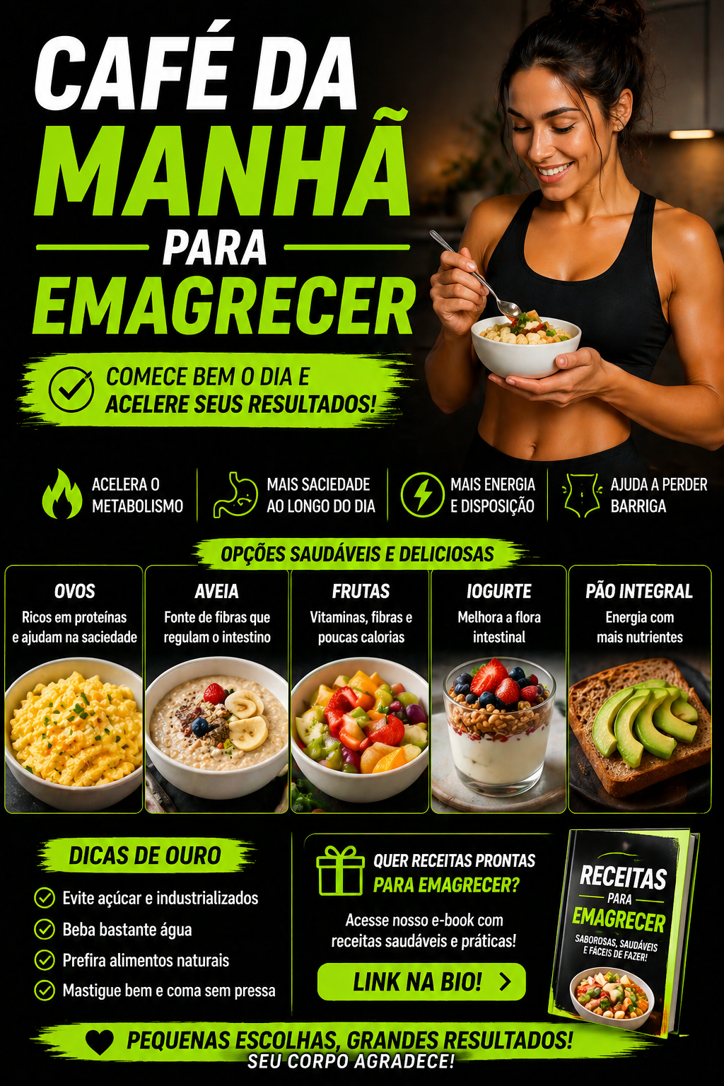 café da manhã para emagrecer