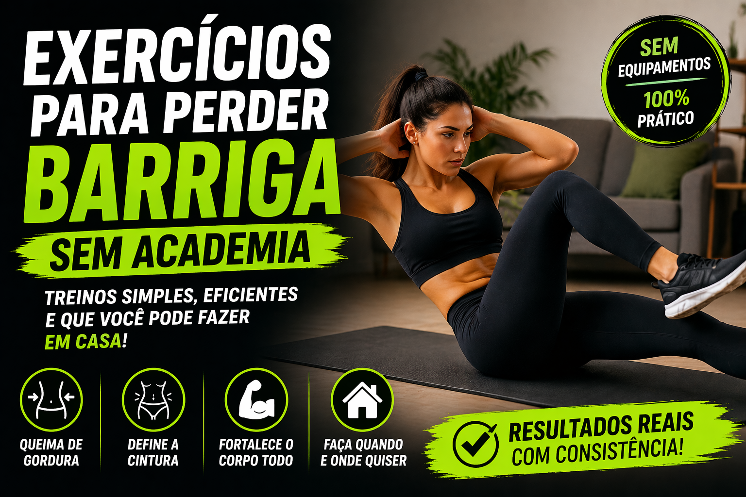 exercícios para perder barriga sem academia