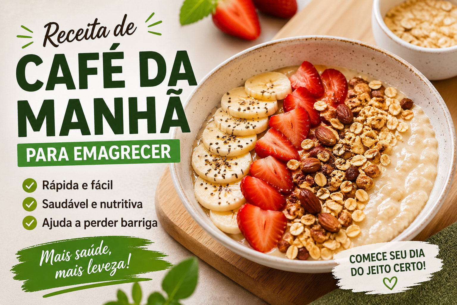 receita de café da manhã para emagrecer