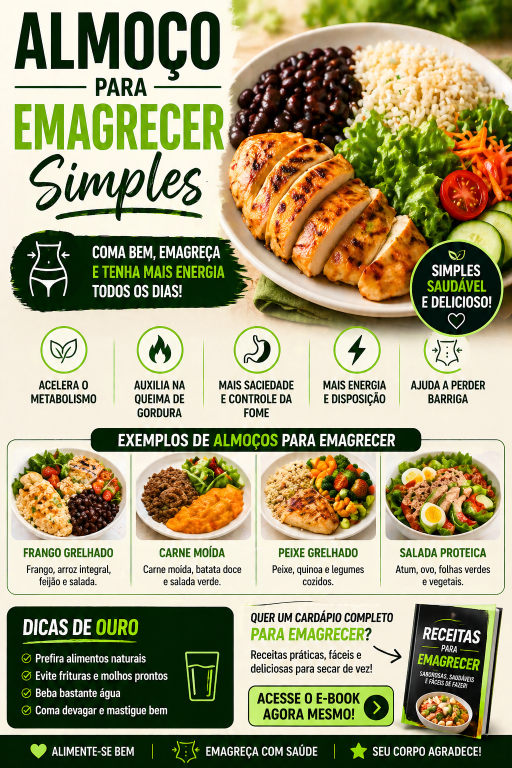 almoço para emagrecer simples