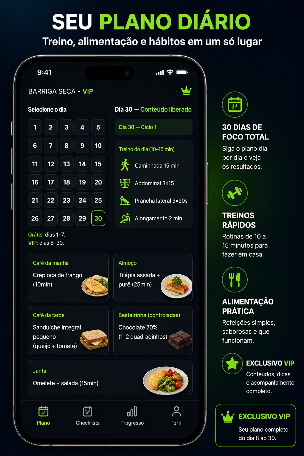 plano para perder barriga