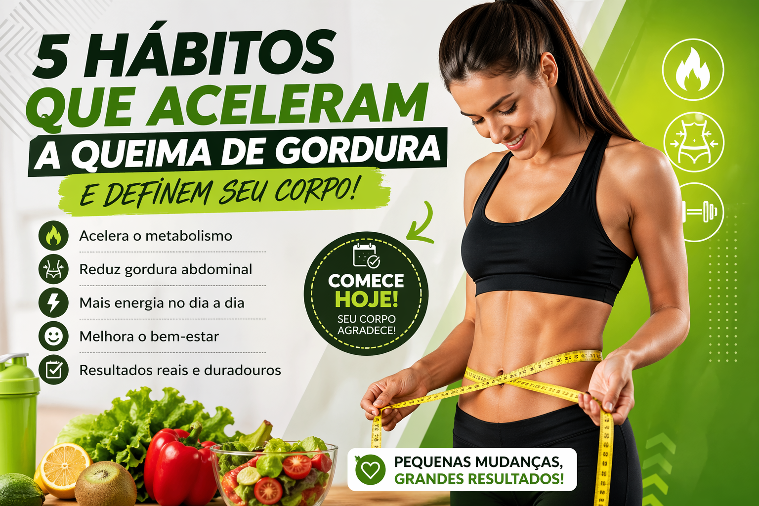 hábitos para perder barriga em 30 dias