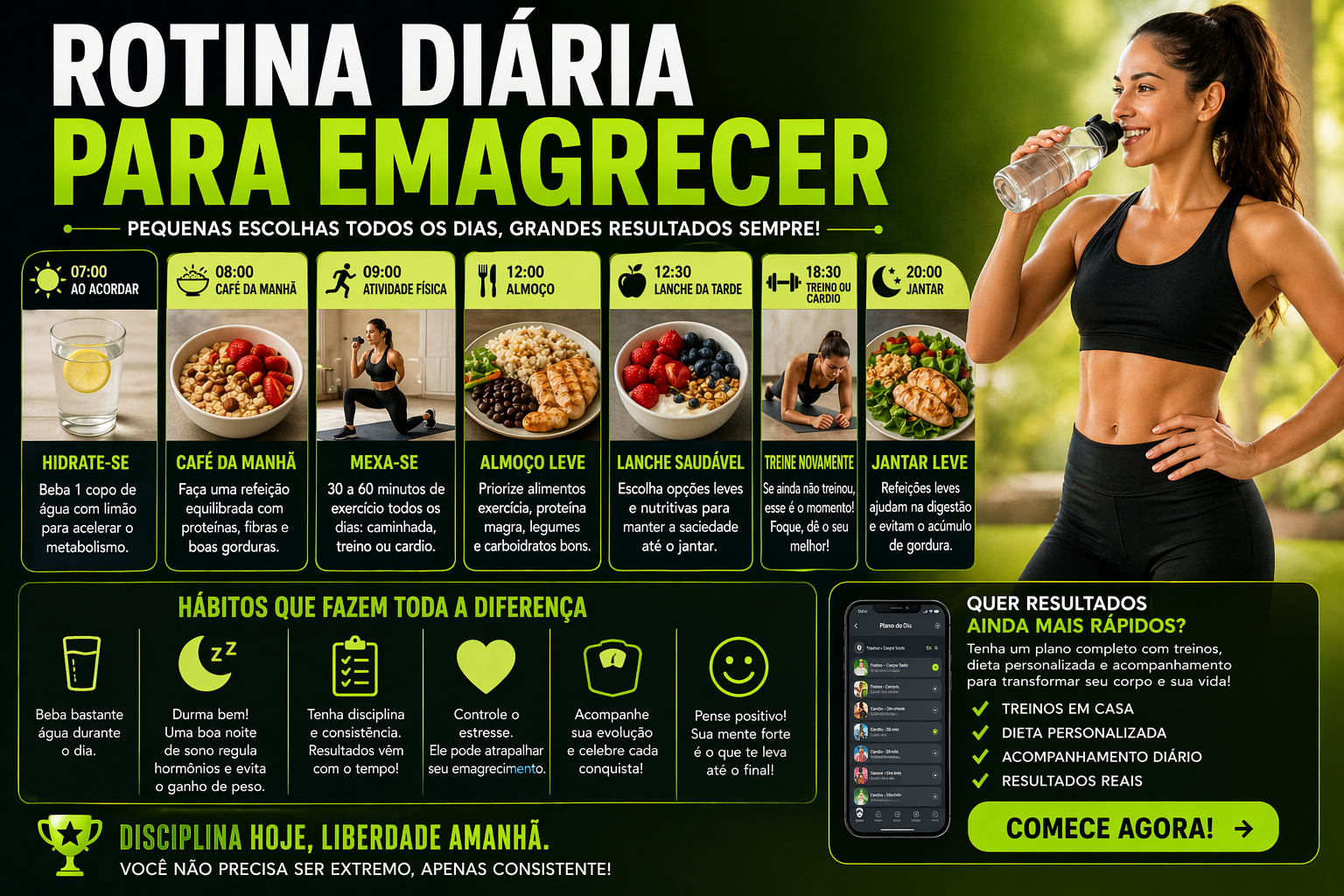 rotina diária para emagrecer