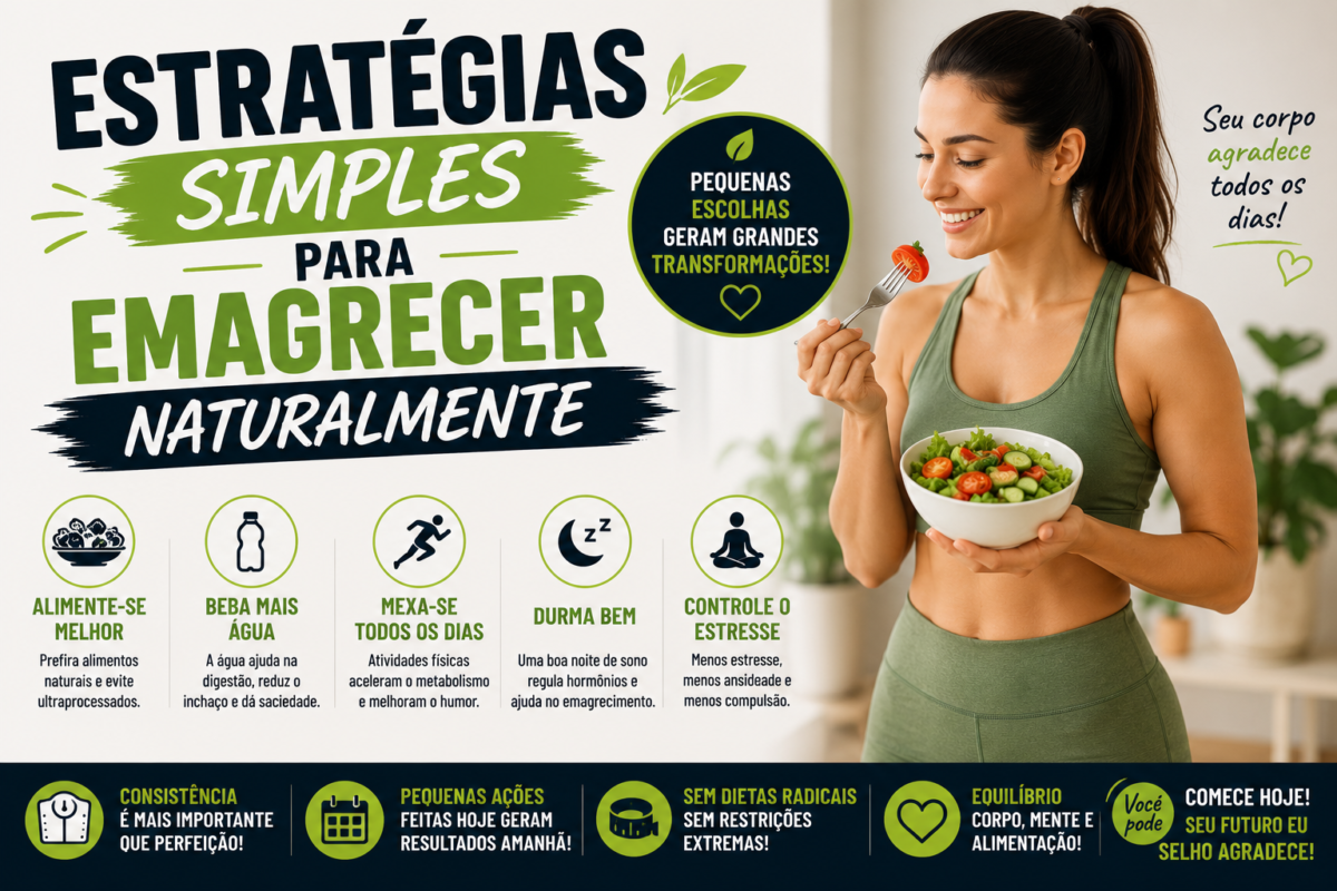 estratégias simples para emagrecer naturalmente e perder barriga com hábitos saudáveis