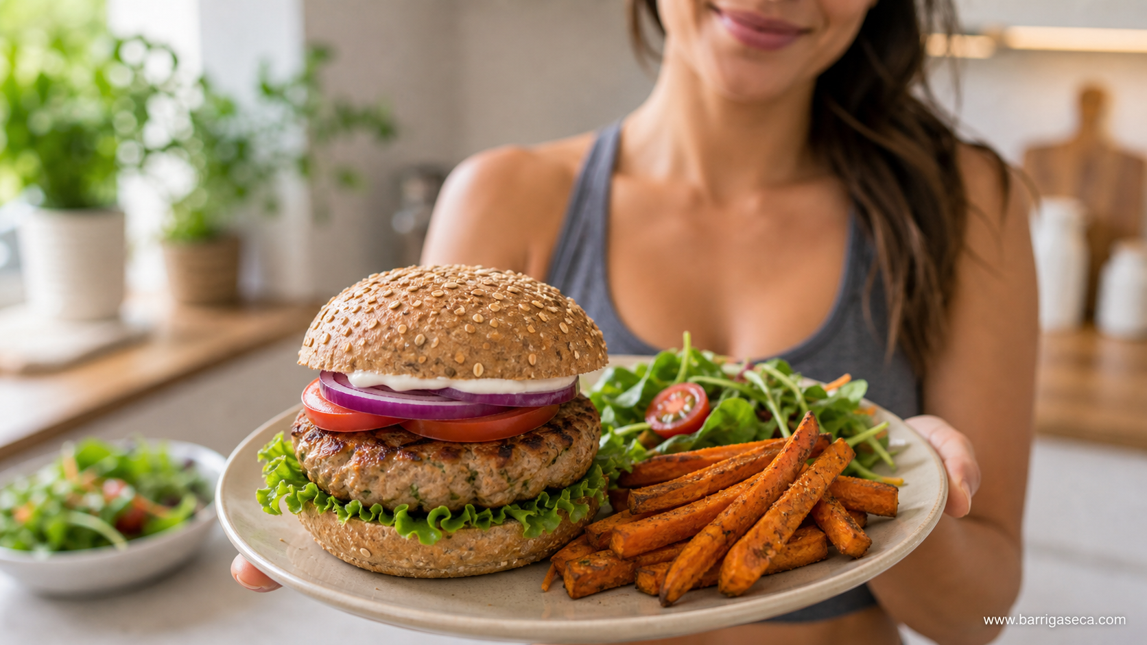 hambúrguer fit caseiro para matar vontade de lanche