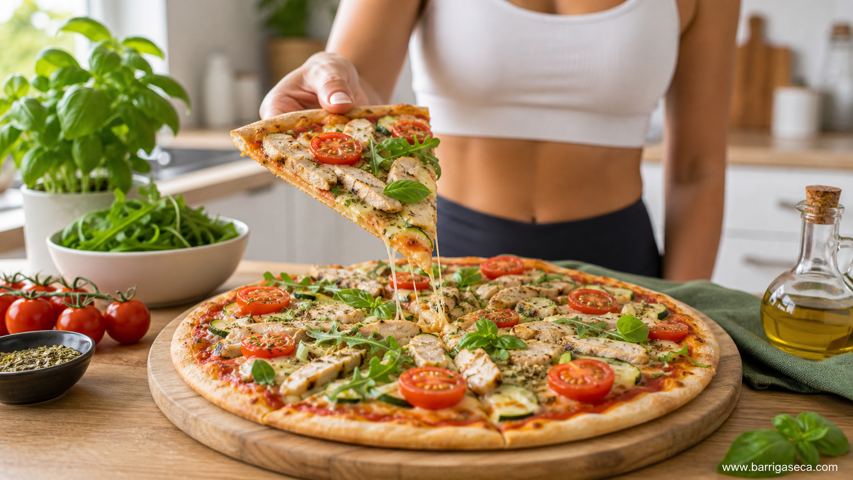 pizza fitness fácil para comer sem sair da dieta