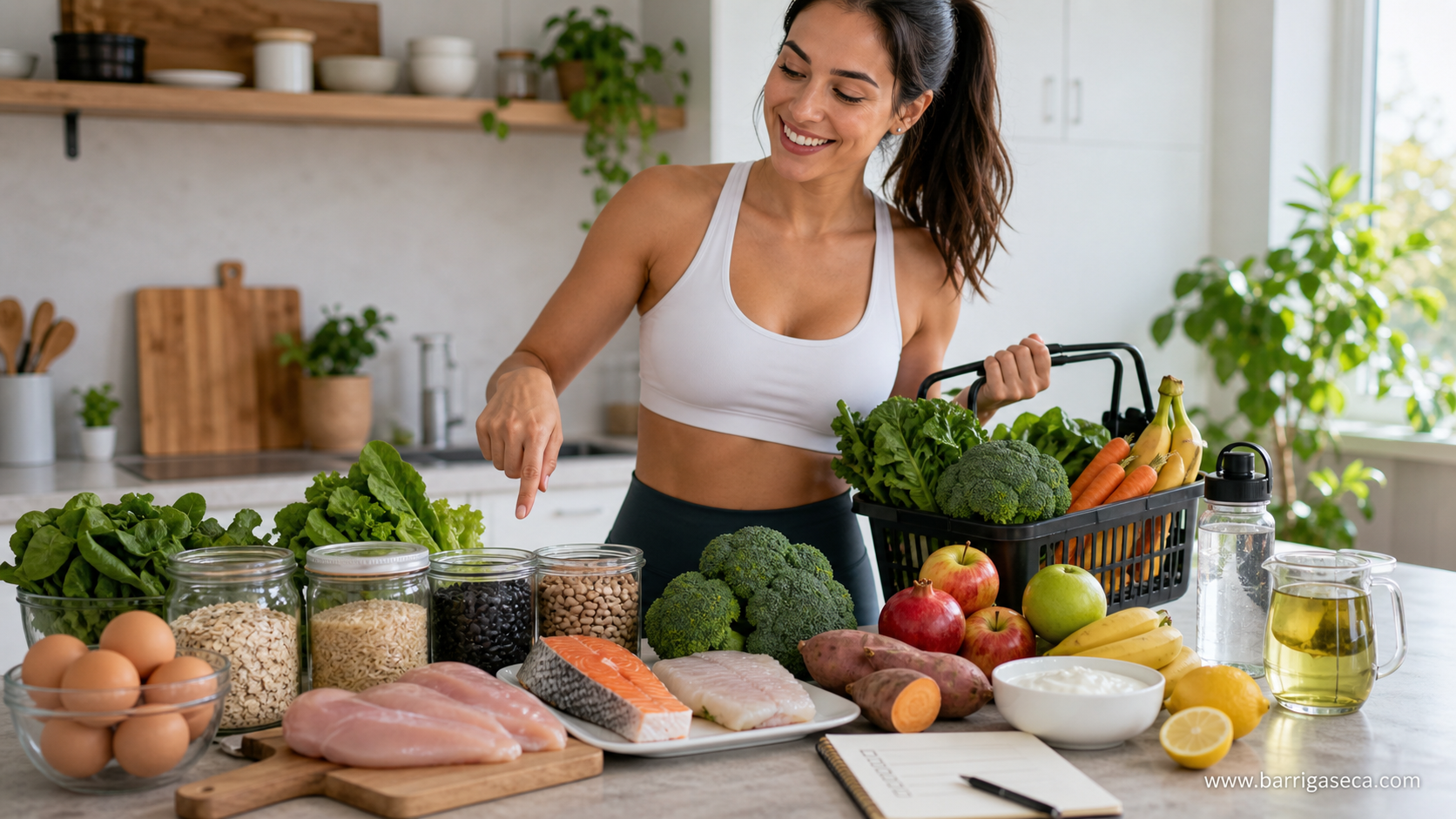 lista de compras para secar barriga em 7 dias