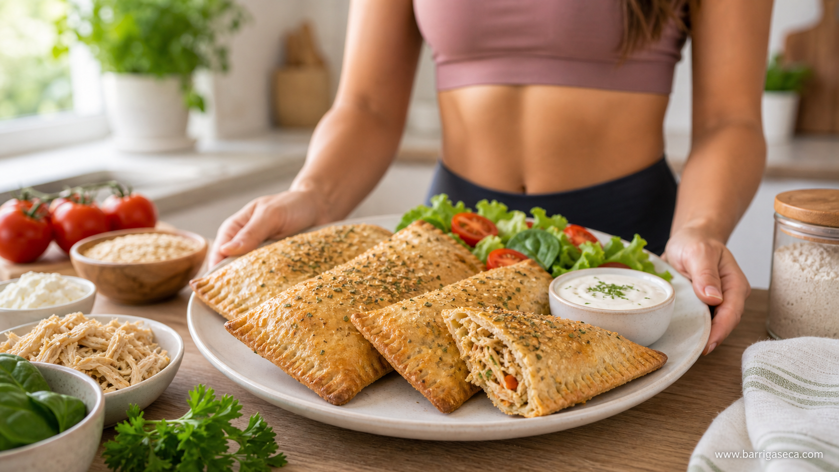 pastel fit assado crocante e sem fritura