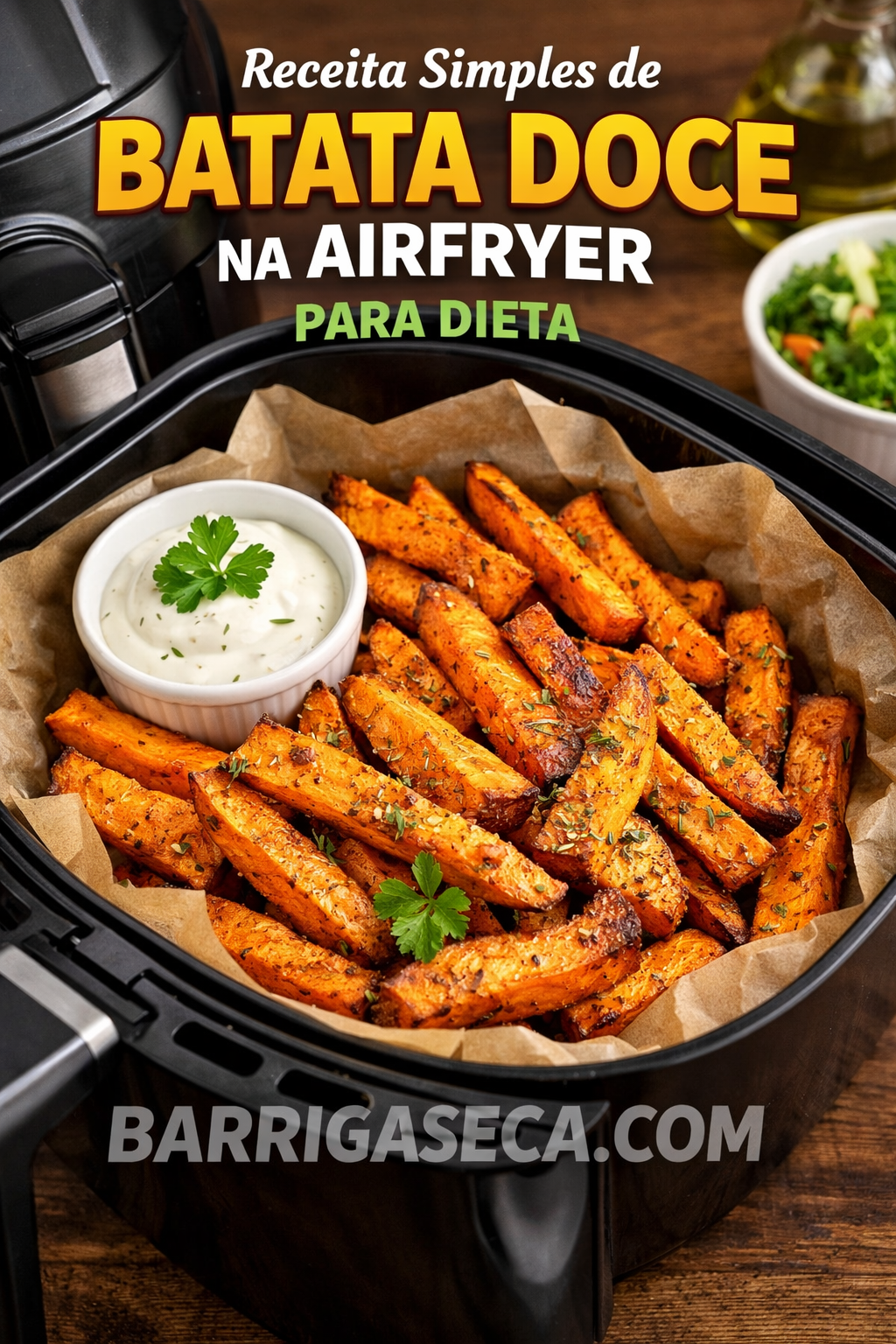 Receita simples de batata doce na airfryer para dieta