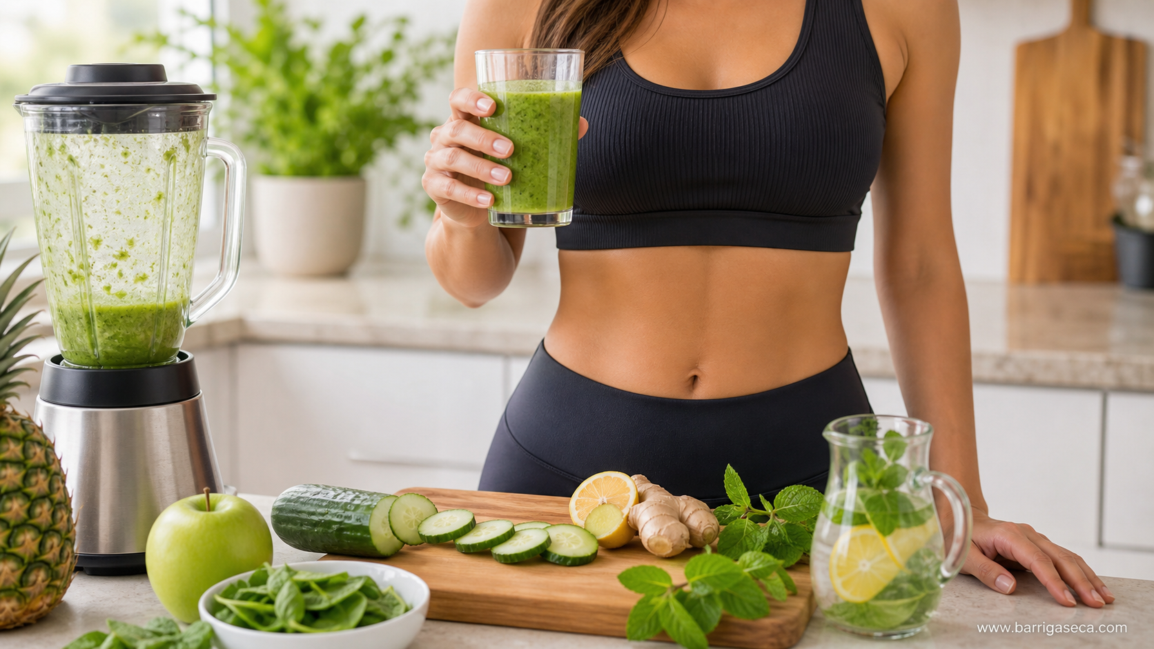 suco detox simples para desinchar a barriga