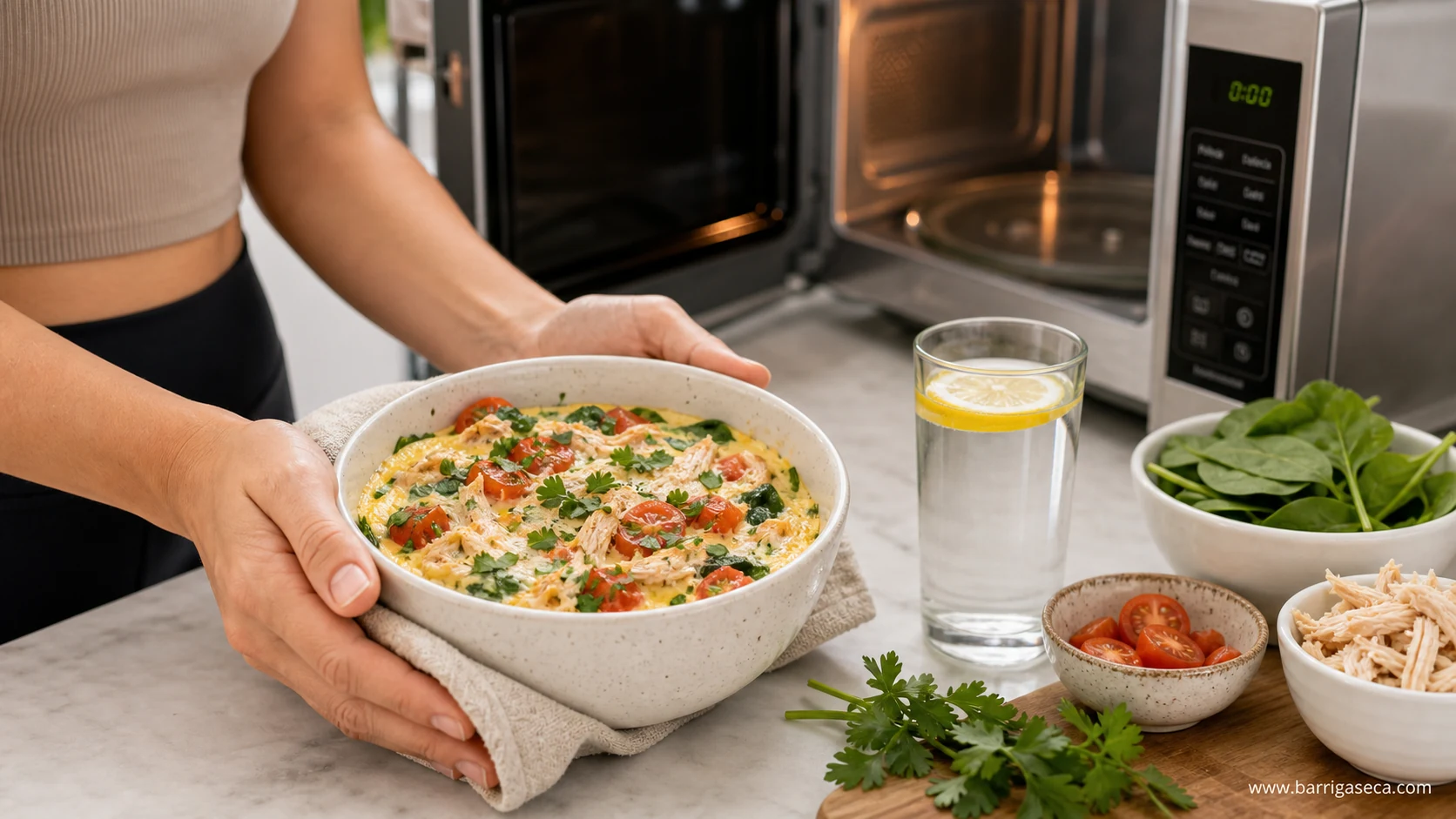 A receita de micro-ondas que seca a barriga