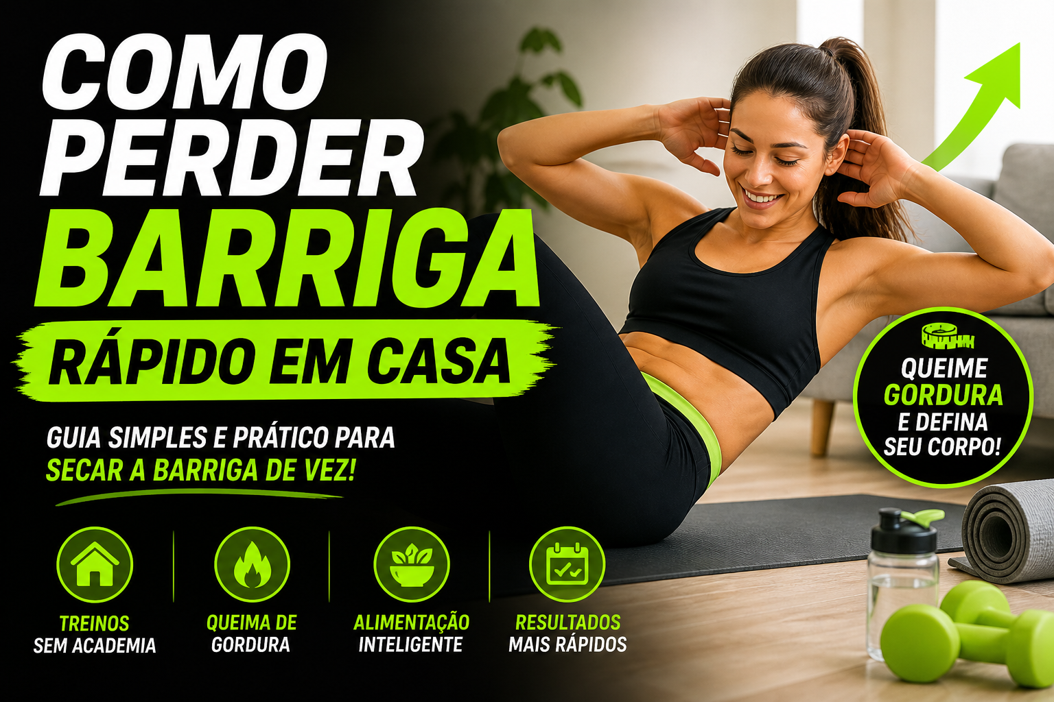 como perder barriga rápido em casa