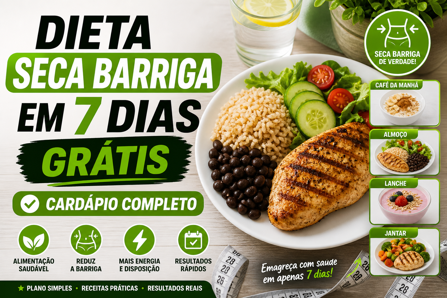 dieta seca barriga em 7 dias grátis cardápio completo