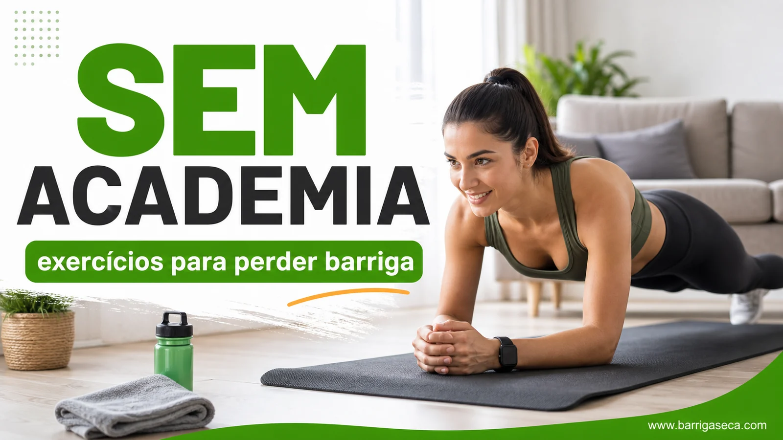 Exercícios para perder barriga sem academia em treino feito em casa