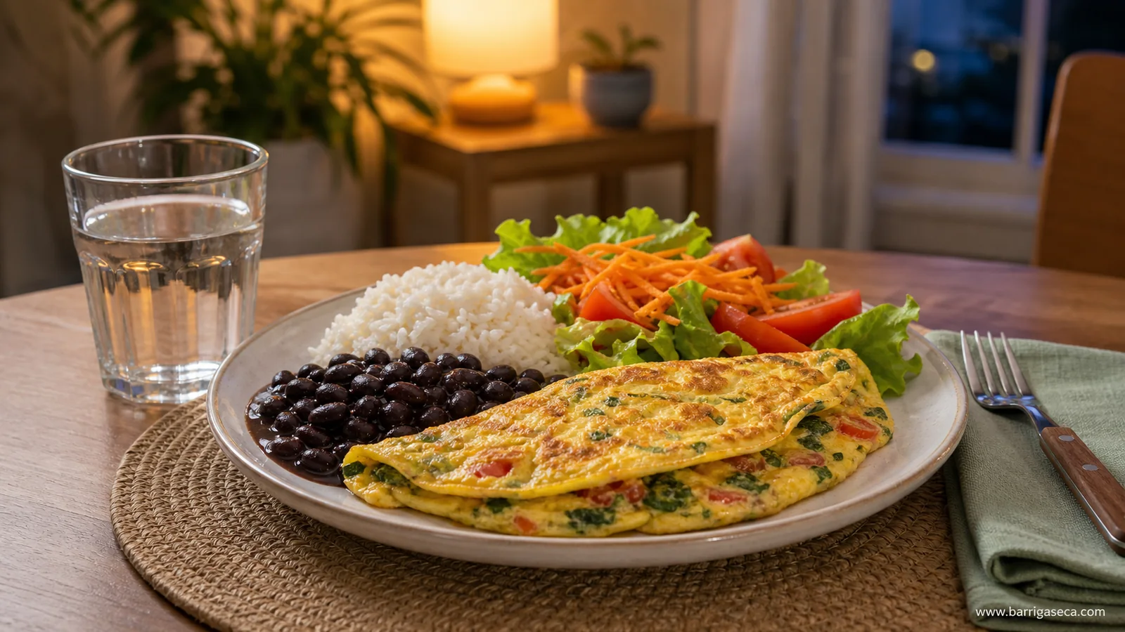 O que comer à noite para perder barriga com jantar caseiro equilibrado
